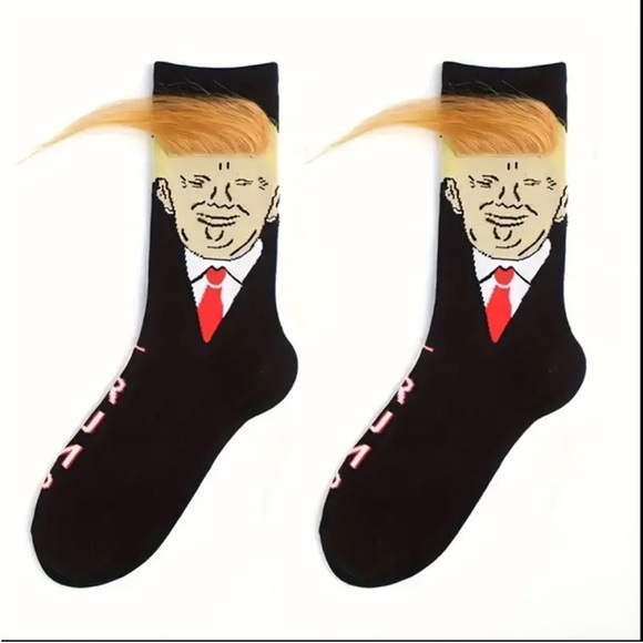 1 pair cartoon pattern trump socks - Picture 6 of 6
